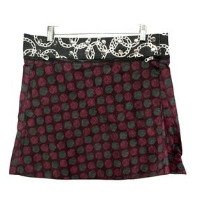 Zand Amsterdam Reversible Skirt Womens One Size Multicolor Dots Floral Snap Wrap